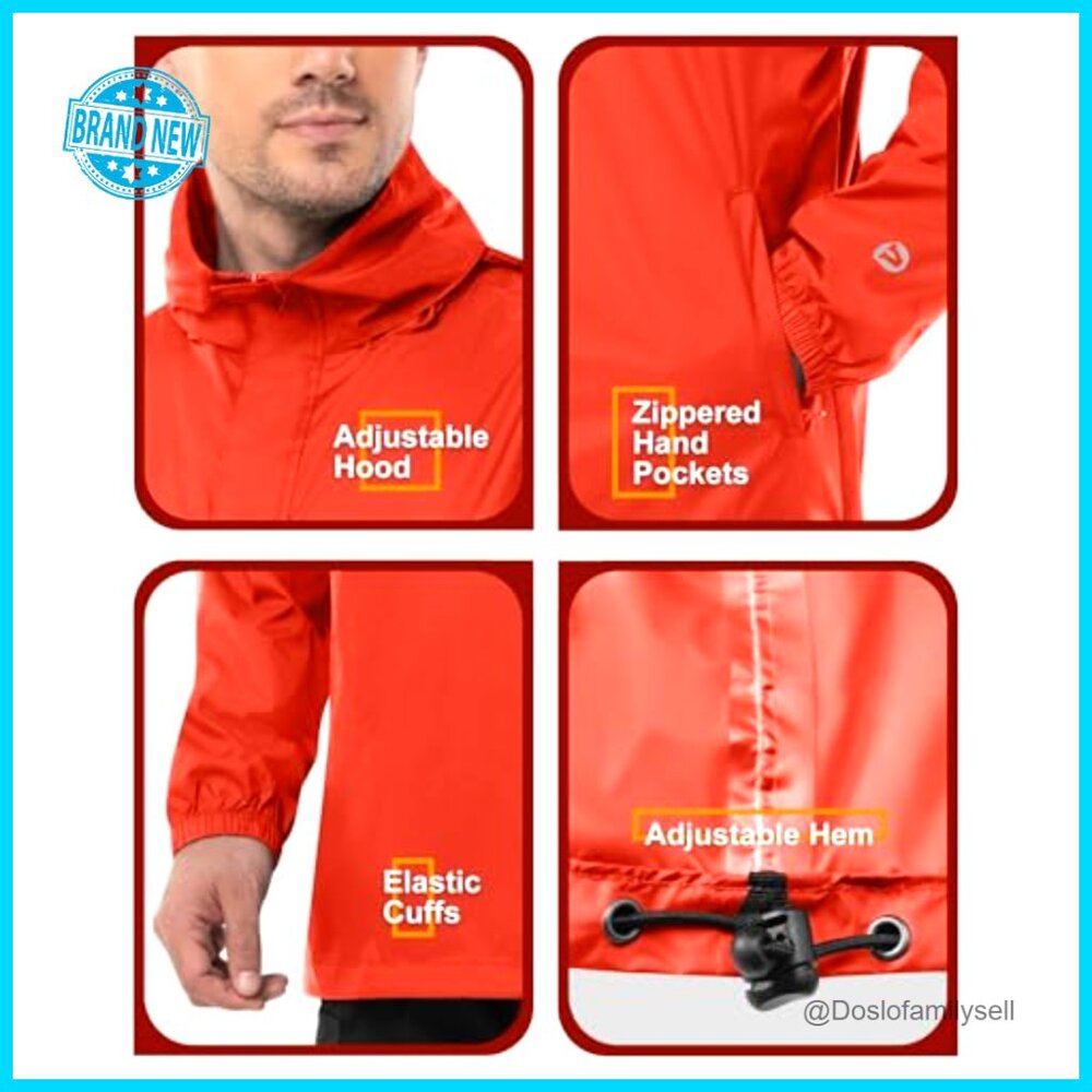 Lightweight Packable Rain Pullover Waterproof Jac… - image 5